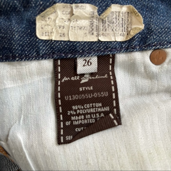 7FAM Blingy “A Pocket” Bootleg Jeans-Short Size 26 - Picture 9 of 12